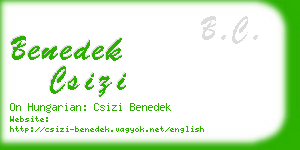 benedek csizi business card